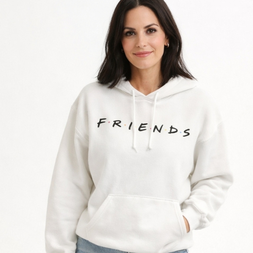FRIENDS TV Show Logo Hoodie Central Perk Sweatshirt Medium